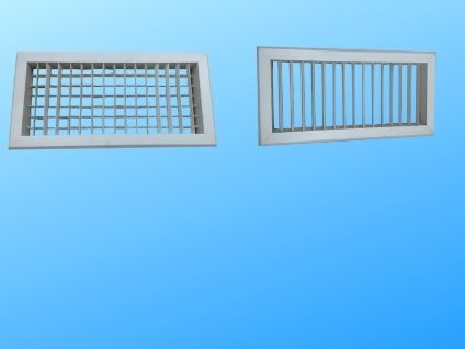 Double and single deflection grilles