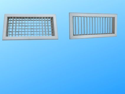 Double and single deflection grilles