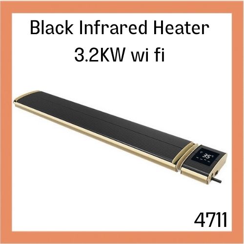 Black infrared heater with wifi