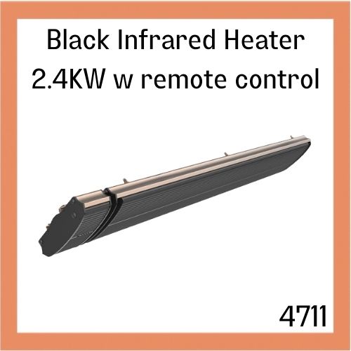Black infrared heater 2.4kw