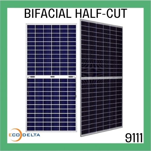 9111 BIFACIAL Half cut PV solar panels Ecodelta