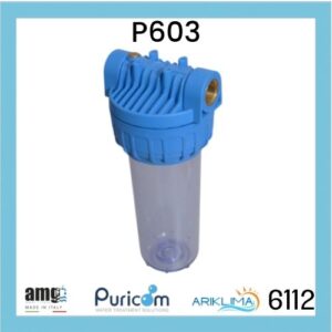 AMG FILTER HOUSING P603 9 3/4”-1” TRANSPARENT