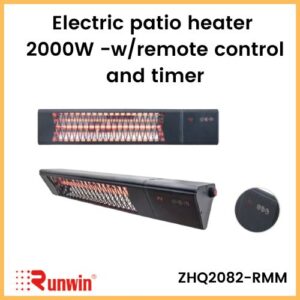 Runwin Electric Patio Heater 2000W with timer