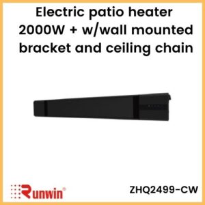 Runwin Electric Patio Heater 1200/2400W – BLACK